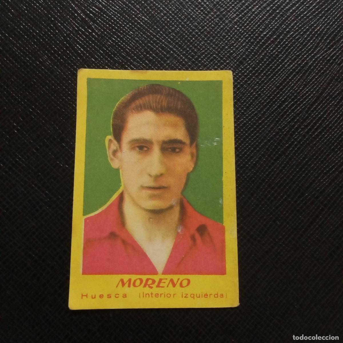 Cromos de F&uacute;tbol: MORENO HUESCA BRUGUERA 1950 1951 CROMO FUTBOL 50 51 LIGA - DESPEGADO - A196 PG74