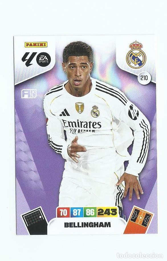 Cromos de f&uacute;tbol: ADRENALYN 2025/2026 210 BELLINGHAM MADRID NUEVO PERFECTO