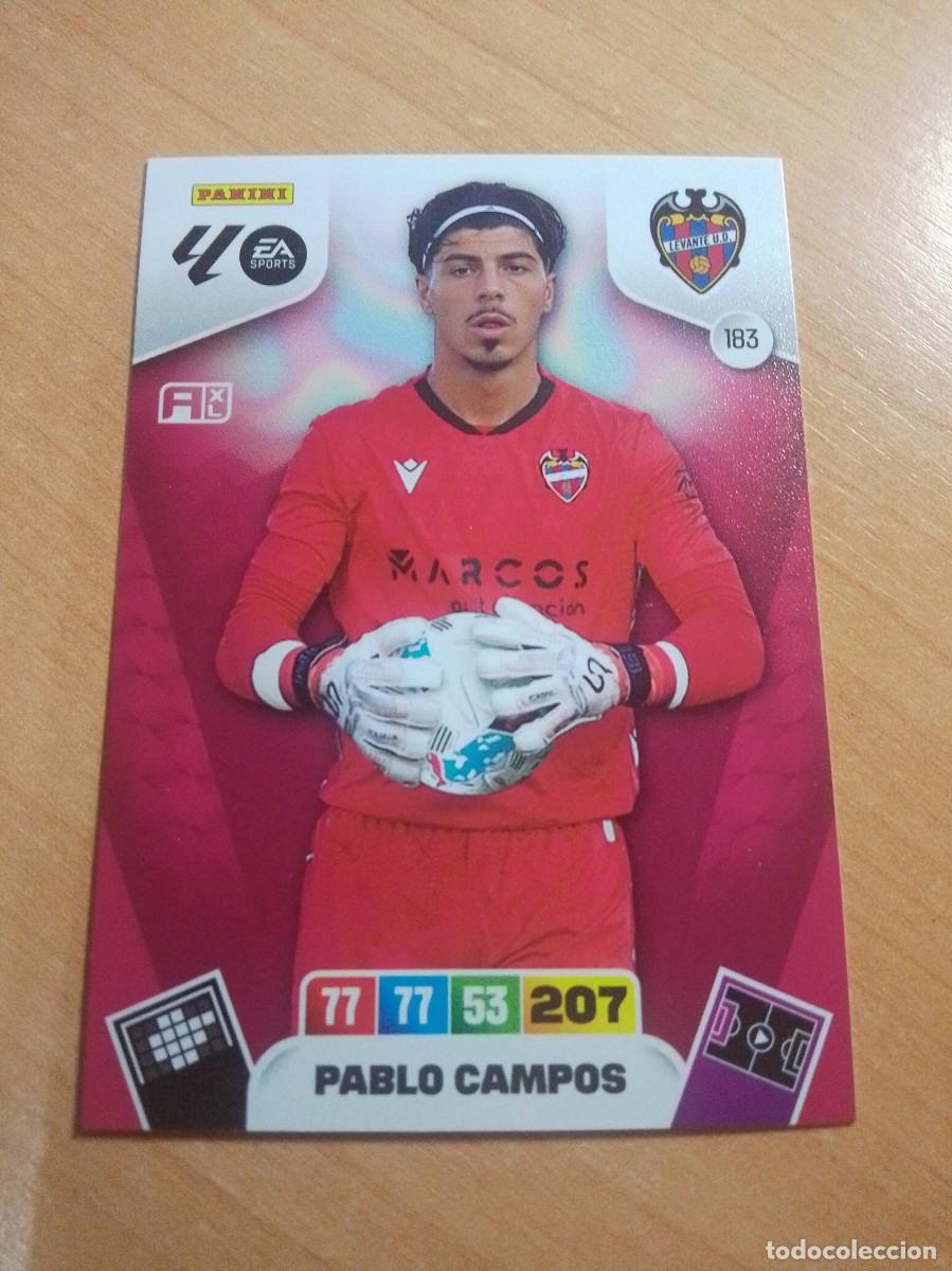 Cromos de F&uacute;tbol: 183 PABLO CAMPOS PORTERO DEL LEVANTE 25 26 ADRENALYN XL 2025 2026 NUEVO