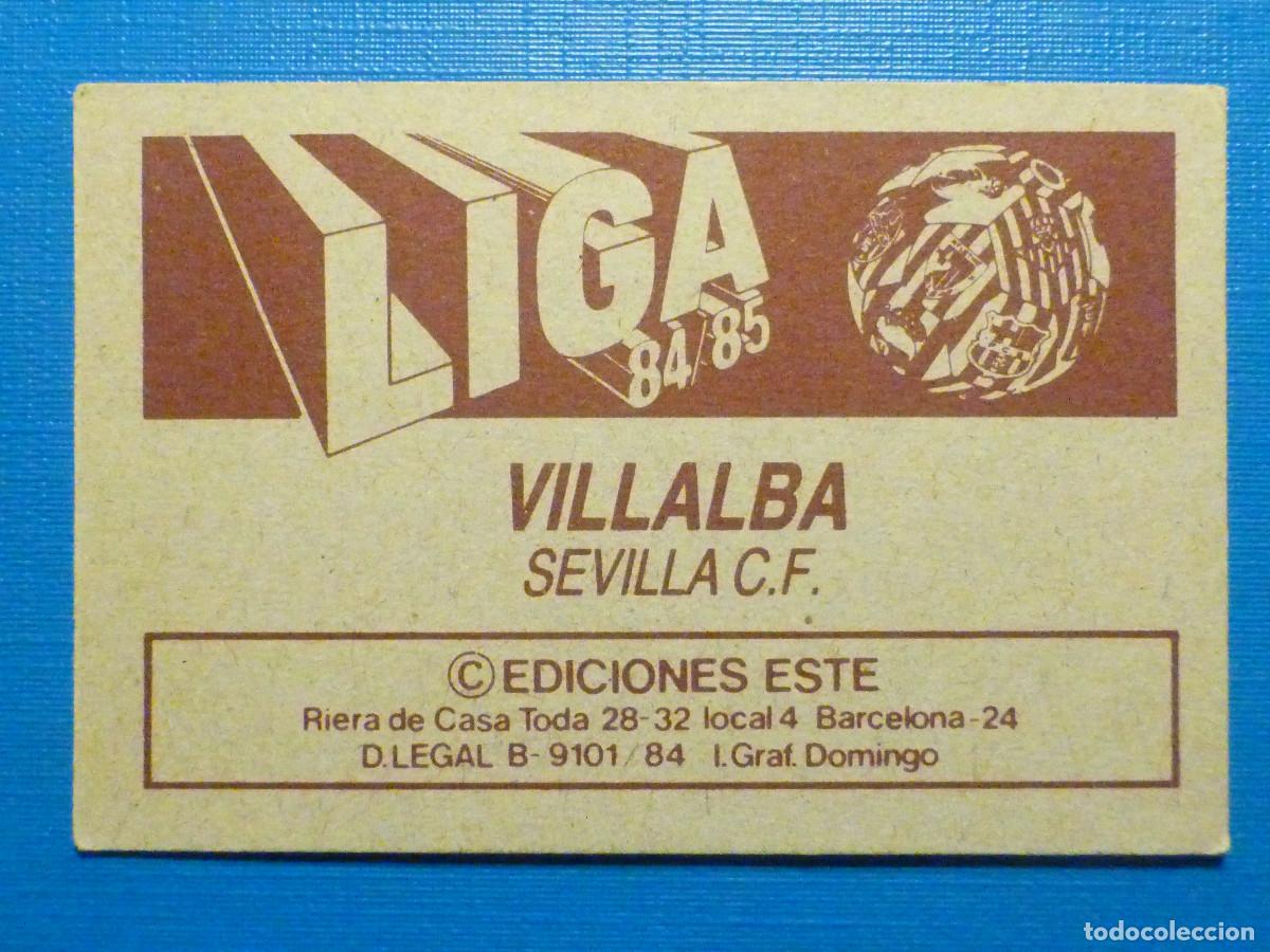 Fu&szlig;ball-Sticker: Cromo Futbol - Liga 84-85 - Villalba - Sevilla C.F. - Ediciones Este 1984/1985 - Nunca Pegado