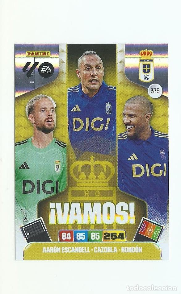 Cromos de F&uacute;tbol: ADRENALYN 2025/2026 375 OVIEDO &rdquo;&rdquo;VAMOS&rdquo;&rdquo; NUEVO PERFECTO