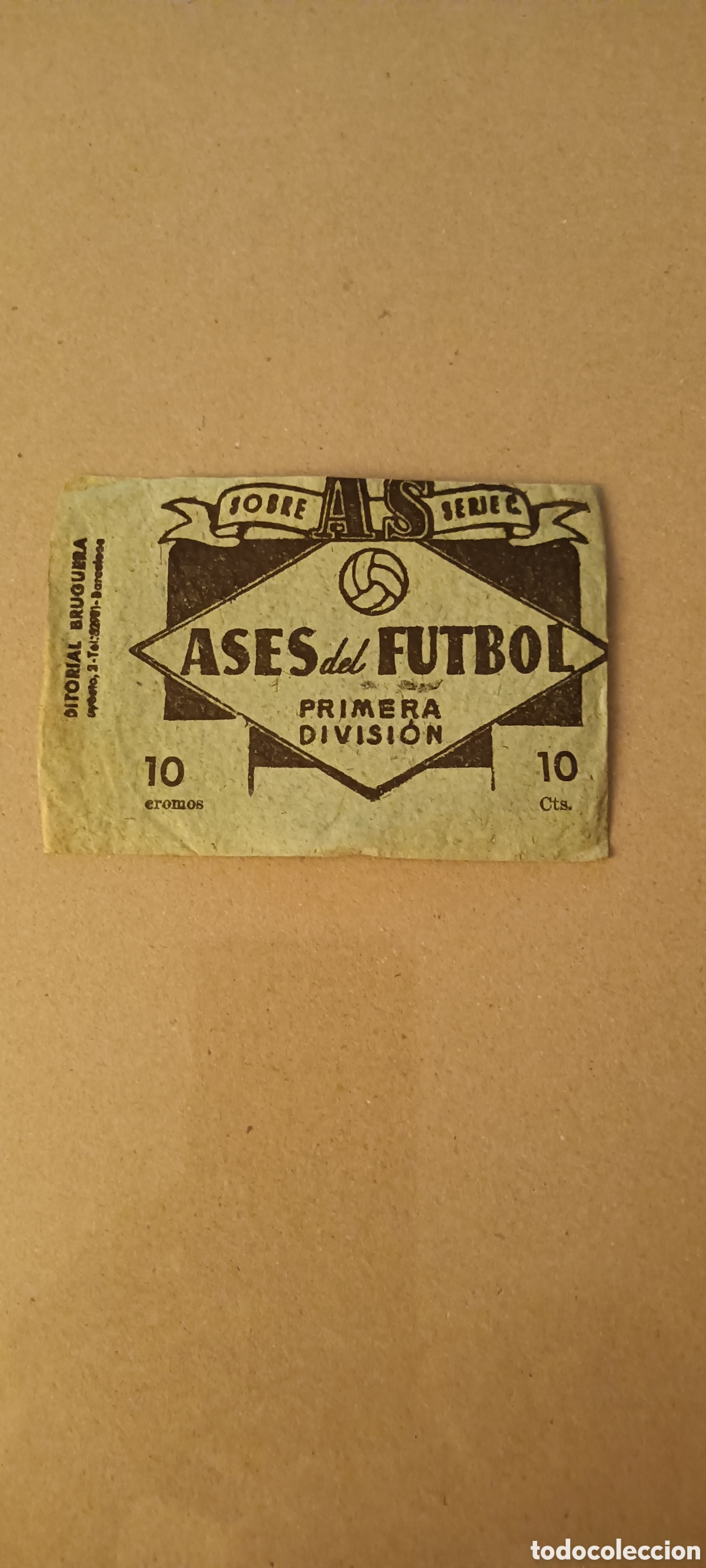 Cromos de Futebol: Sobre sin abrir ASES DEL FUTBOL Bruguera 44.45
