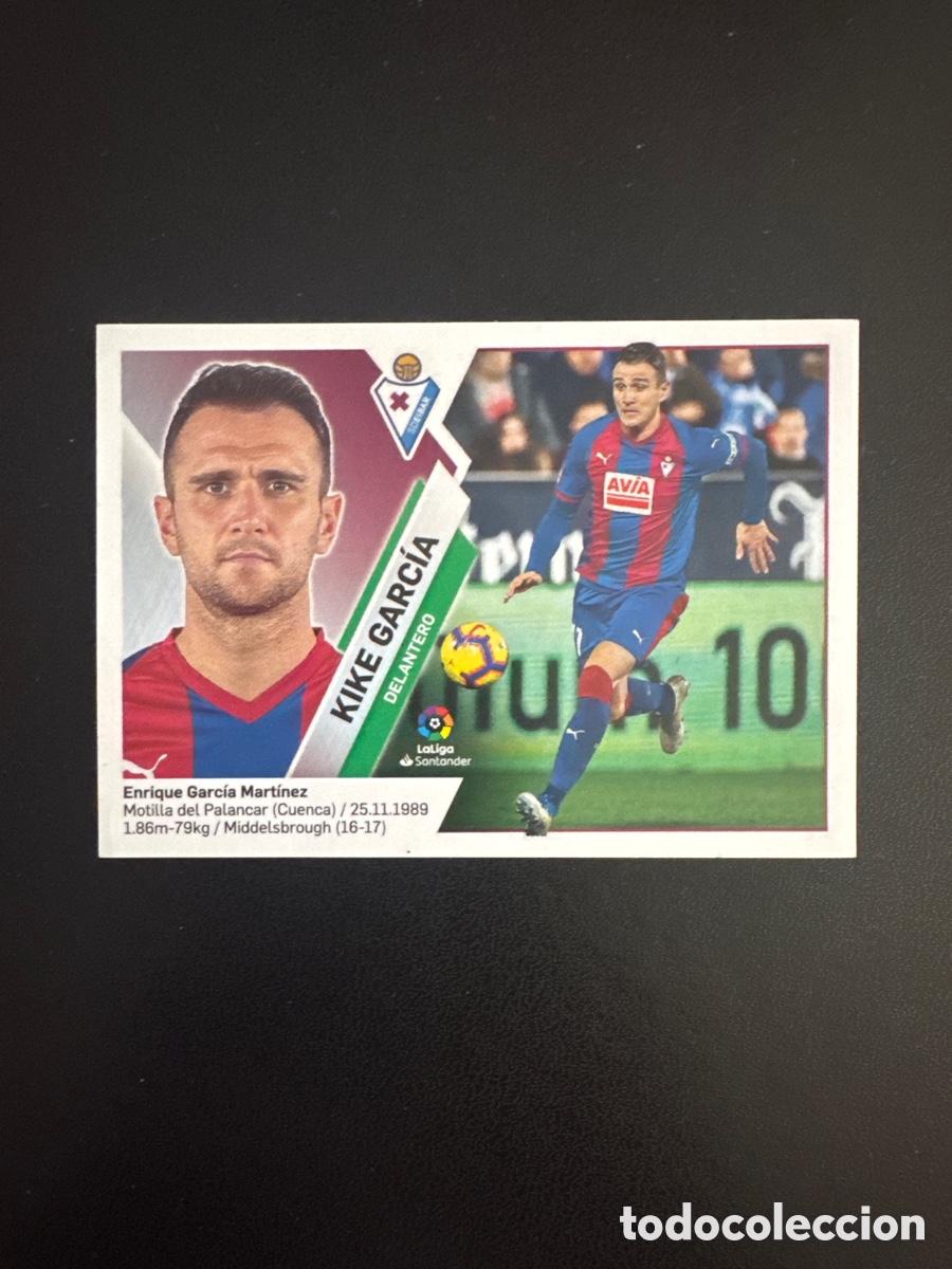 Fu&szlig;ball-Sticker: KIKE GARC&Iacute;A EIBAR N&Uacute;MERO 14 LIGA ESTE 2019 2020