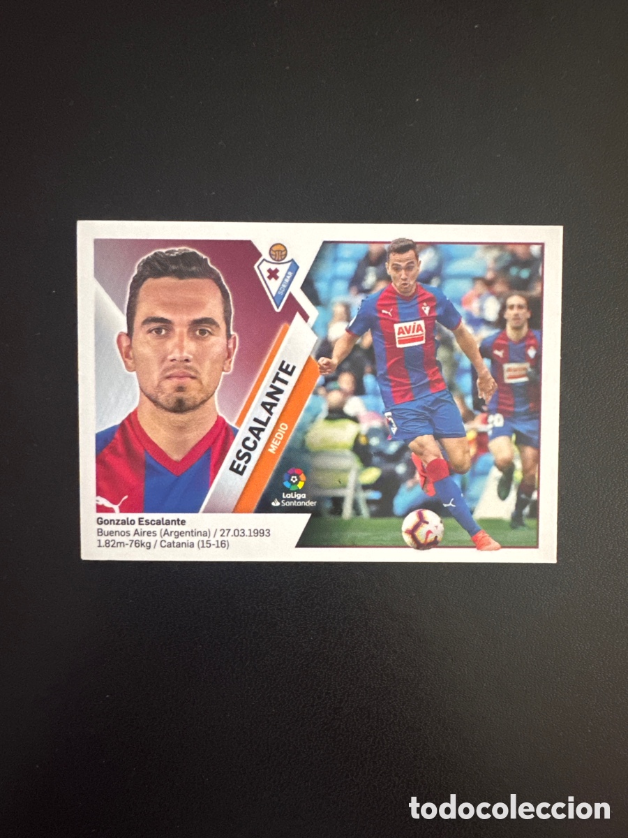 Cromos de f&uacute;tbol: ESCALANTE EIBAR N&Uacute;MERO 9 LIGA ESTE 2019 2020 - Foto 1