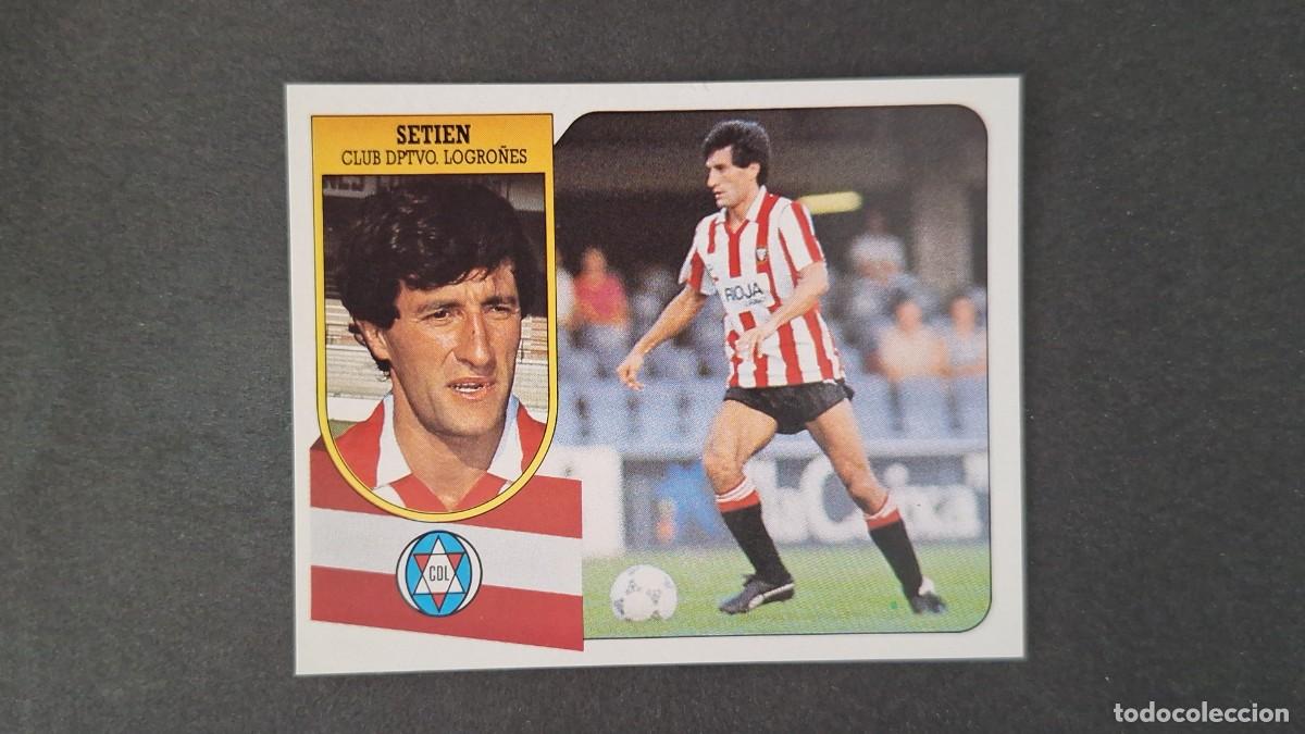 Fu&szlig;ball-Sticker: L3 SETIEN C. D. LOGRO&Ntilde;ES ADHESIVO LIGA ESTE 1991 1992 91 92 NUNCA PEGADO SIN PEGAR
