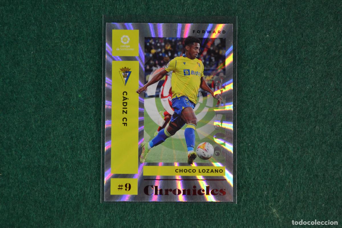 Cromos de F&uacute;tbol: PANINI CHRONICLES LA LIGA 2021-22 - PARALELA RED LASERS 6 CHOCO LOZANO (CADIZ CF) SERIE CHRONICLES