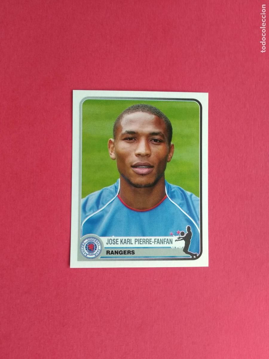 Cromos de F&uacute;tbol: PANINI CHAMPIONS OF EUROPE 1955 04 05 2004 2005 CROMO NUNCA PEGADO RANGERS N&ordm; 319 PIERRE FANFAN