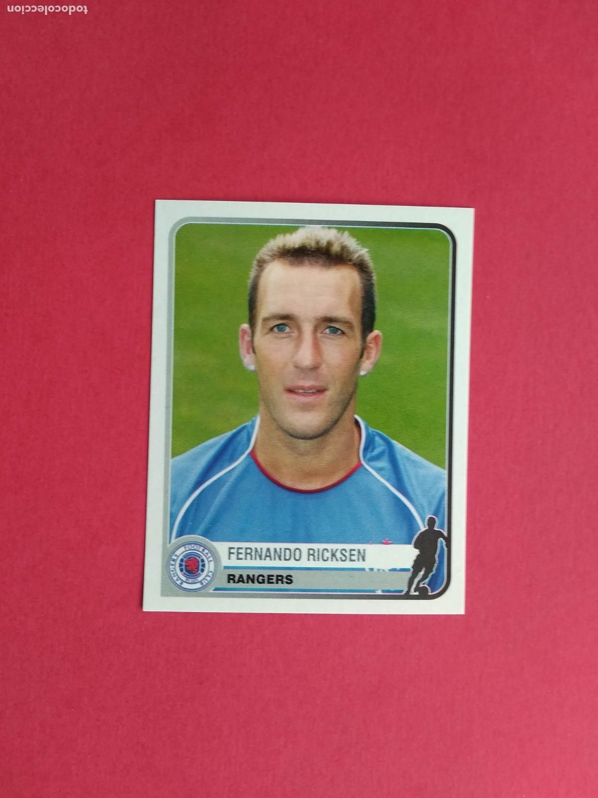 Cromos de F&uacute;tbol: PANINI CHAMPIONS OF EUROPE 1955 04 05 2004 2005 CROMO NUNCA PEGADO RANGERS N&ordm; 327 RICKSEN