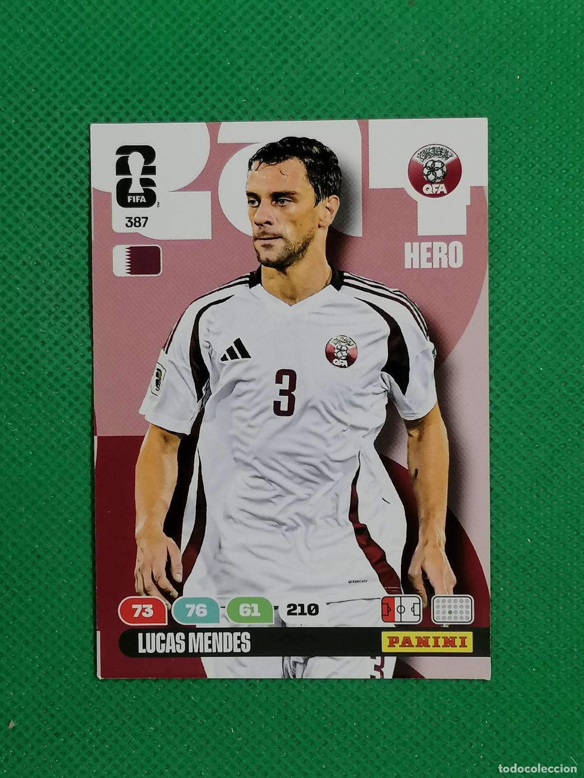 Football Stickers: 387 LUCAS MENDES QATAR HERO ⚽ PANINI ADRENALYN FIFA WORLD CUP 26 2026 ⚽