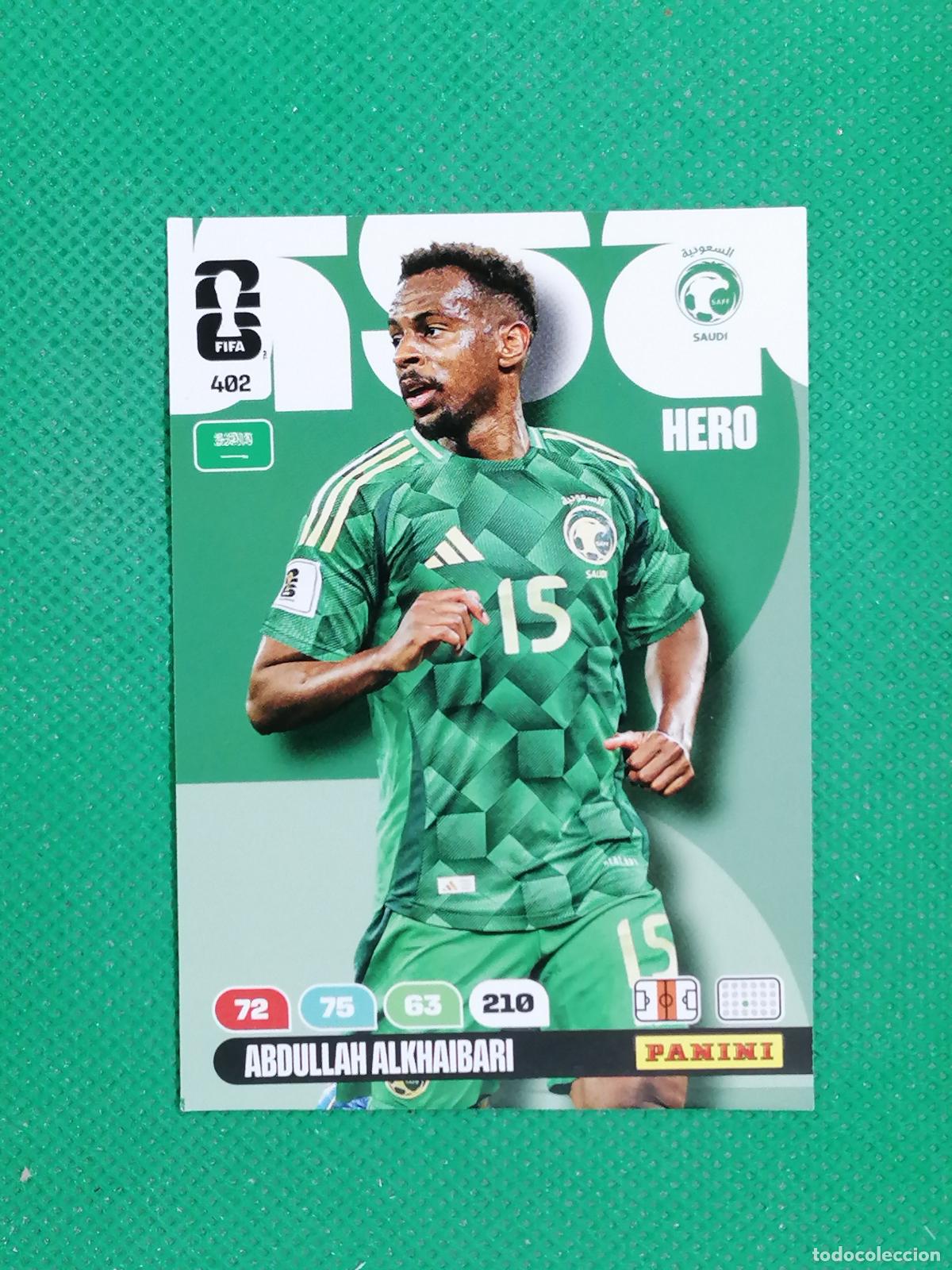 Cromos de F&uacute;tbol: 402 ABDULLAH ALKHAIBARI ARABIA SAUDI HERO ⚽ PANINI ADRENALYN FIFA WORLD CUP 26 2026 ⚽