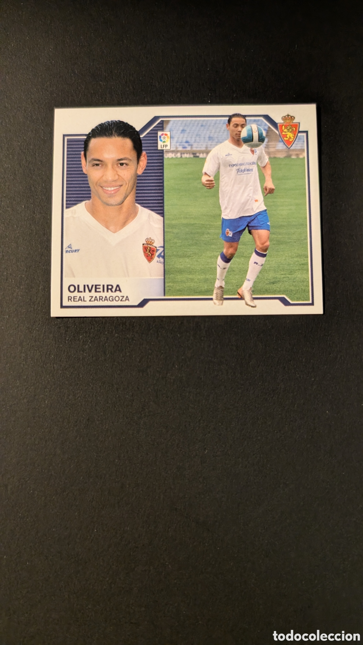 Fu&szlig;ball-Sticker: OLIVEIRA ZARAGOZA FICHAJE 20 ERROR TRASERA ZARTAGOZA LIGA ESTE 2007/08 07 08 NUNCA PEGADO SIN PEGAR