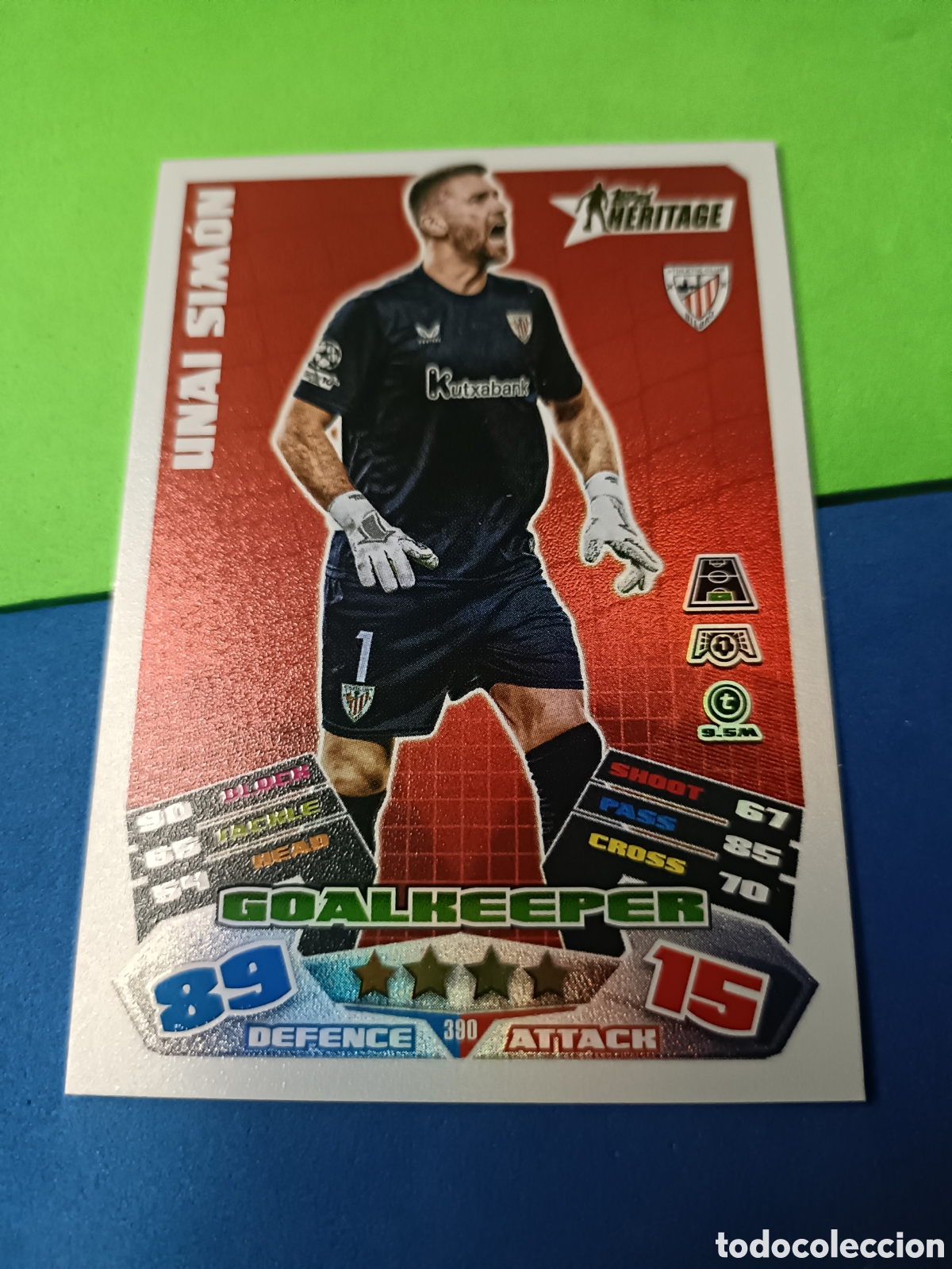Cromos de F&uacute;tbol: Topps Match Attax 2025 2026 - Heritage 390 Unai Sim&oacute;n Bilbao