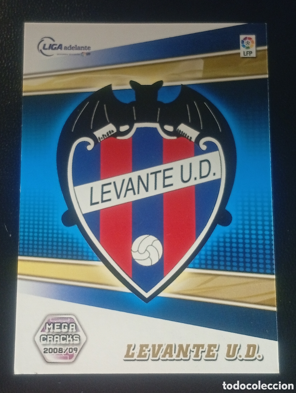 Cromos de F&uacute;tbol: 408 escudo LEVANTE SEGUNDA DIVISI&Oacute;N MEGACRACKS 2008 2009 08 09 CROMO CARD PANINI SPORTS MUNDICROMO
