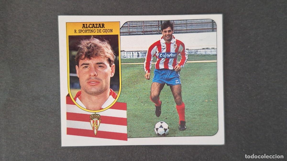 Cromos de F&uacute;tbol: L3 ALCAZAR SPORTING DE GIJON ADHESIVO LIGA ESTE 1991 1992 91 92 NUNCA PEGADO SIN PEGAR