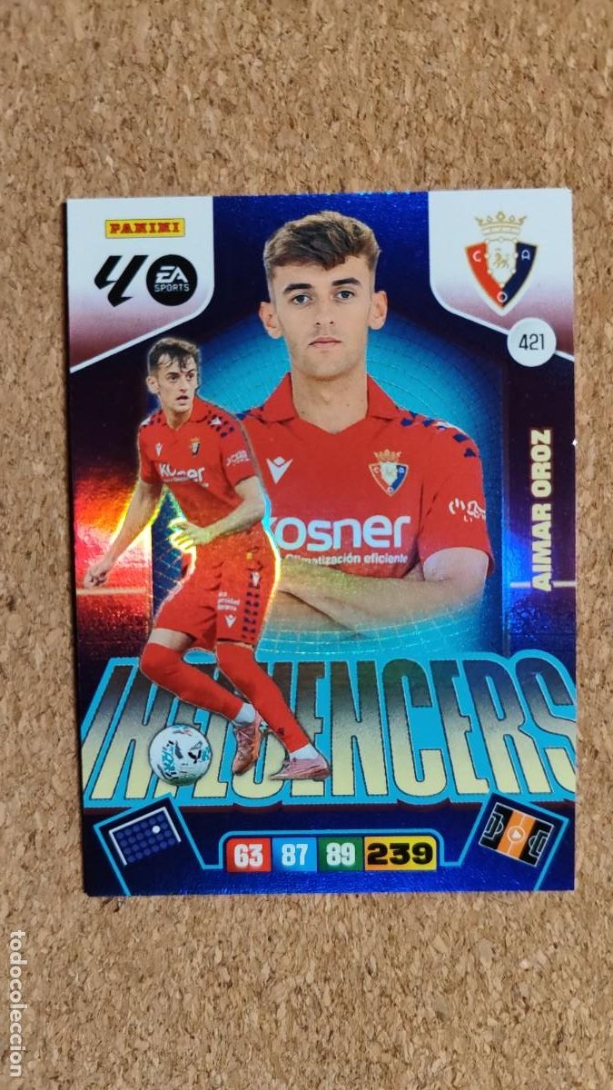 Cromos de F&uacute;tbol: ADRENALYN XL LA LIGA 2025/26 CARD INFLUENCERS AIMAR OROZ OSASUNA # 421 PANINI