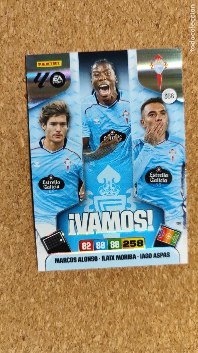 Cromos de F&uacute;tbol: ADRENALYN XL LA LIGA 2025/26 CARD VAMOS CELTA DE VIGO # 366 PANINI