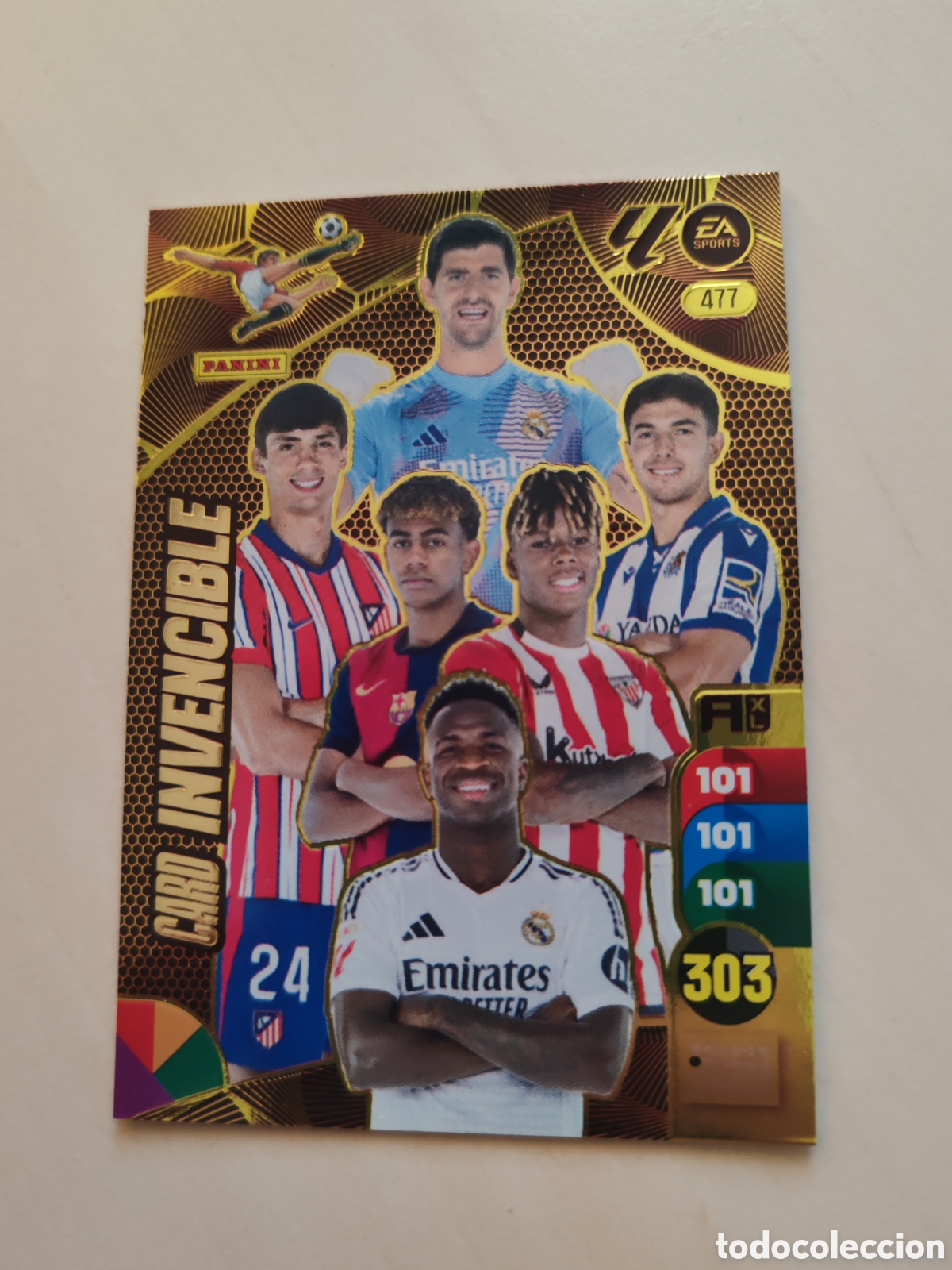 Cromos de F&uacute;tbol: #477 Lamine Yamal Mbappe | Barcelona Real Madrid | Invencible | Adrenalyn XL LaLiga 2024 2025 Panini