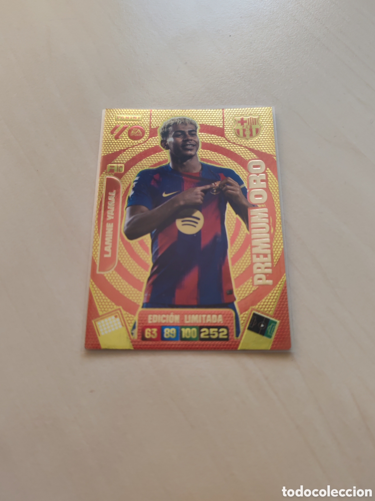 Fu&szlig;ball-Sticker: Lamine Yamal | FC Barcelona | Edicion Limitada Premium Oro | Adrenalyn XL LaLiga 2025 2026 Panini