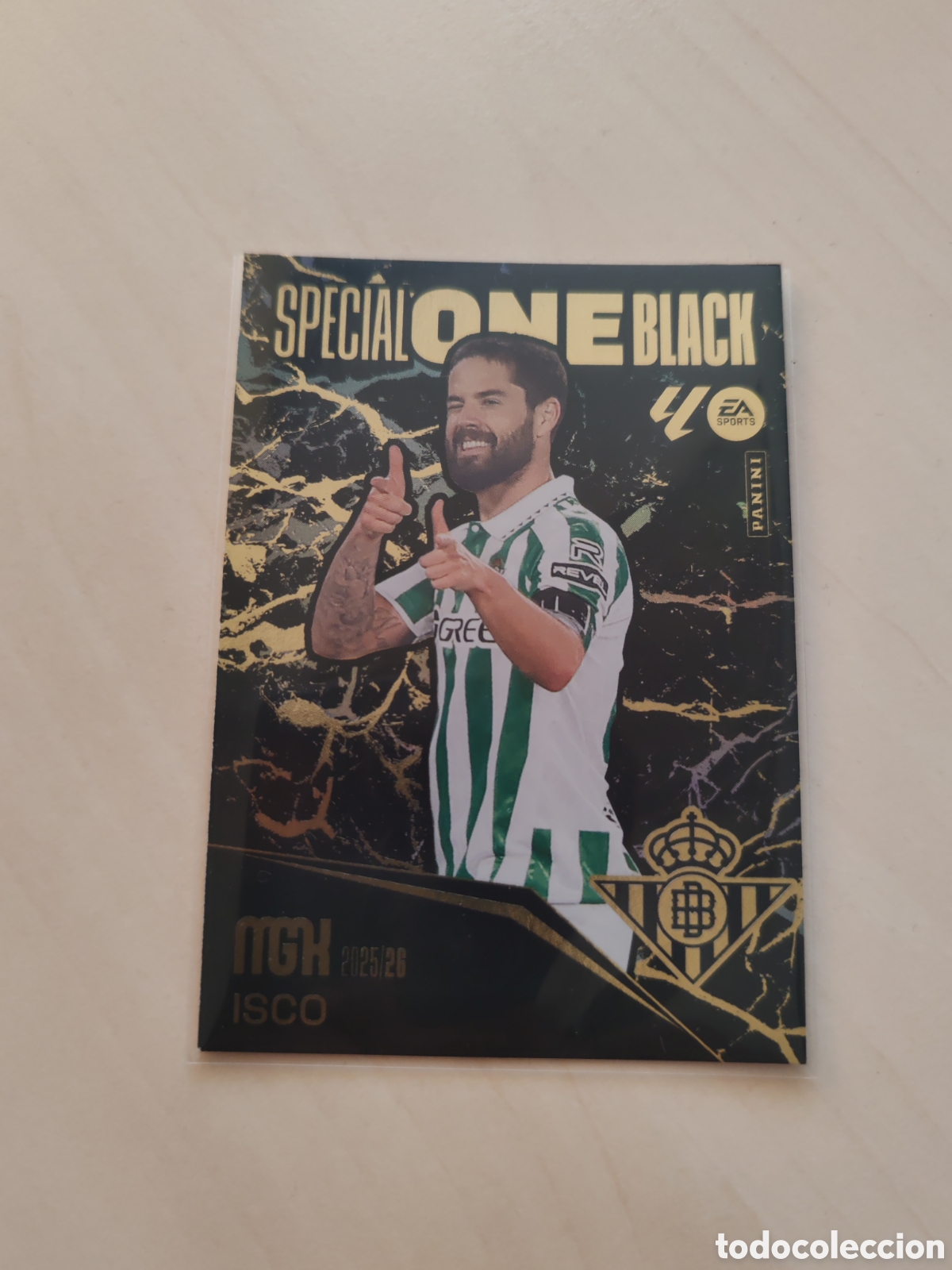 Cromos de F&uacute;tbol: CROMO PANINI MEGACRACKS 2025-26 25-26 SPECIAL ONE BLACK ISCO
