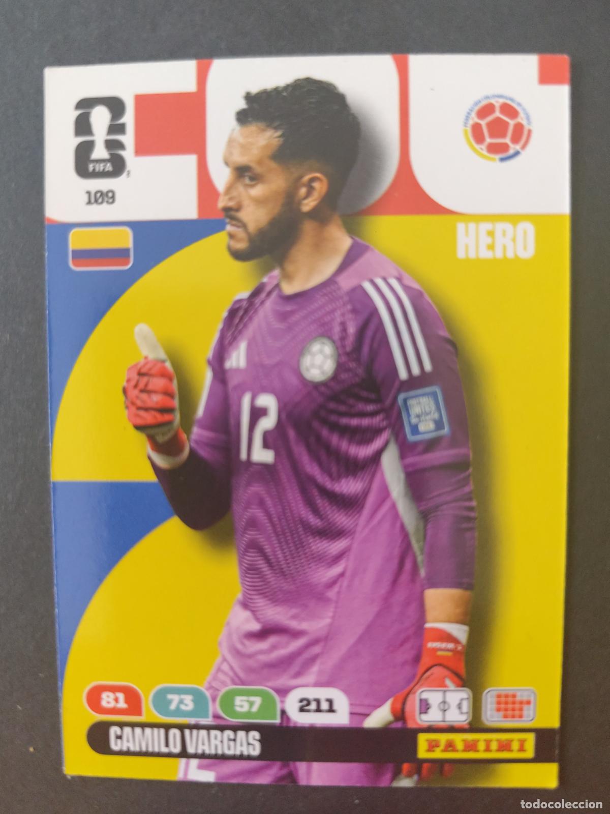 Cromos de F&uacute;tbol: 109 CAMILO VARGAS COLOMBIA ADRENALYN MUNDIAL FIFA WORLD CUP 2026 PANINI