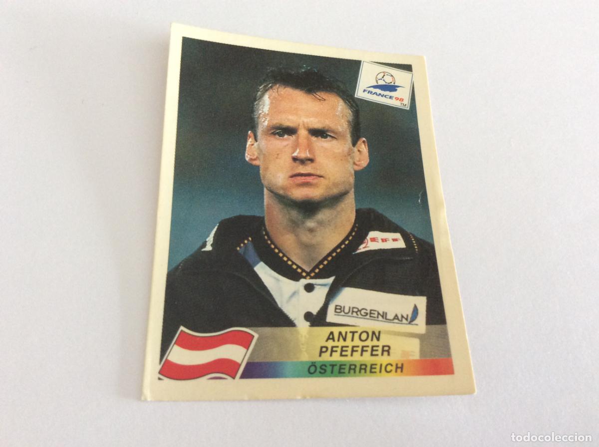 Fu&szlig;ball-Sticker: 141 Anton Pfeffer Austria CROMO STICKER Francia 1998 PANINI