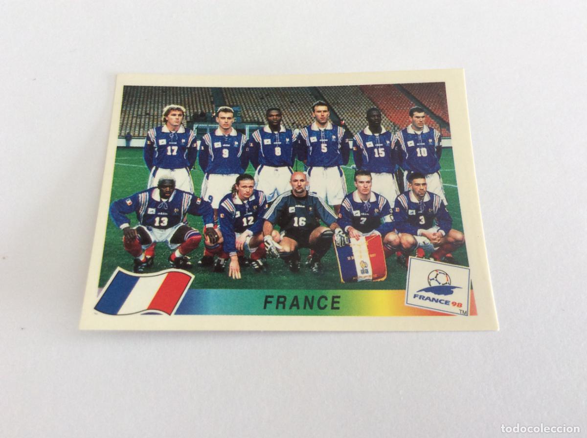 Cromos de F&uacute;tbol: 156 Equipo Francia CROMO STICKER Francia 1998 PANINI