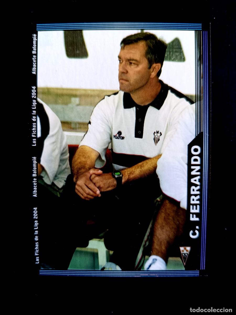 Fu&szlig;ball-Sticker: 516 C&Eacute;SAR FERRANDO (ESCUDO ESTRECHO) - ALBACETE B. - MUNDICROMO 2004