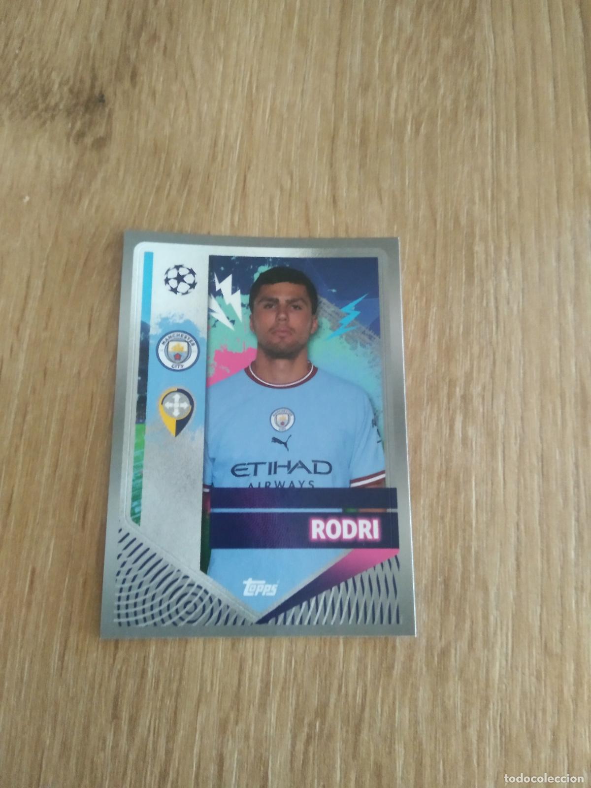 Figurine di Calcio: 323 RODRI MANCHESTER CITY CROMO FUTBOL UEFA CHAMPIONS LEAGUE 2022-2023 TOPPS 22-23