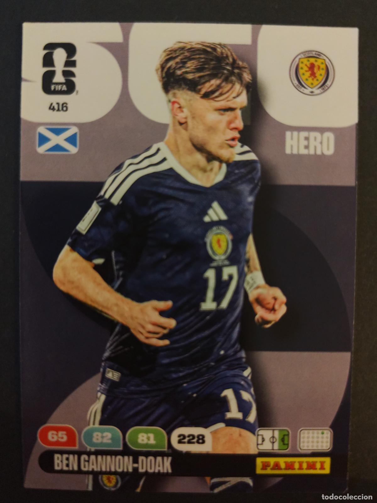 Figurine di Calcio: 416 BEN GANNON-DOAK ESCOCIA ADRENALYN MUNDIAL FIFA WORLD CUP 2026 PANINI