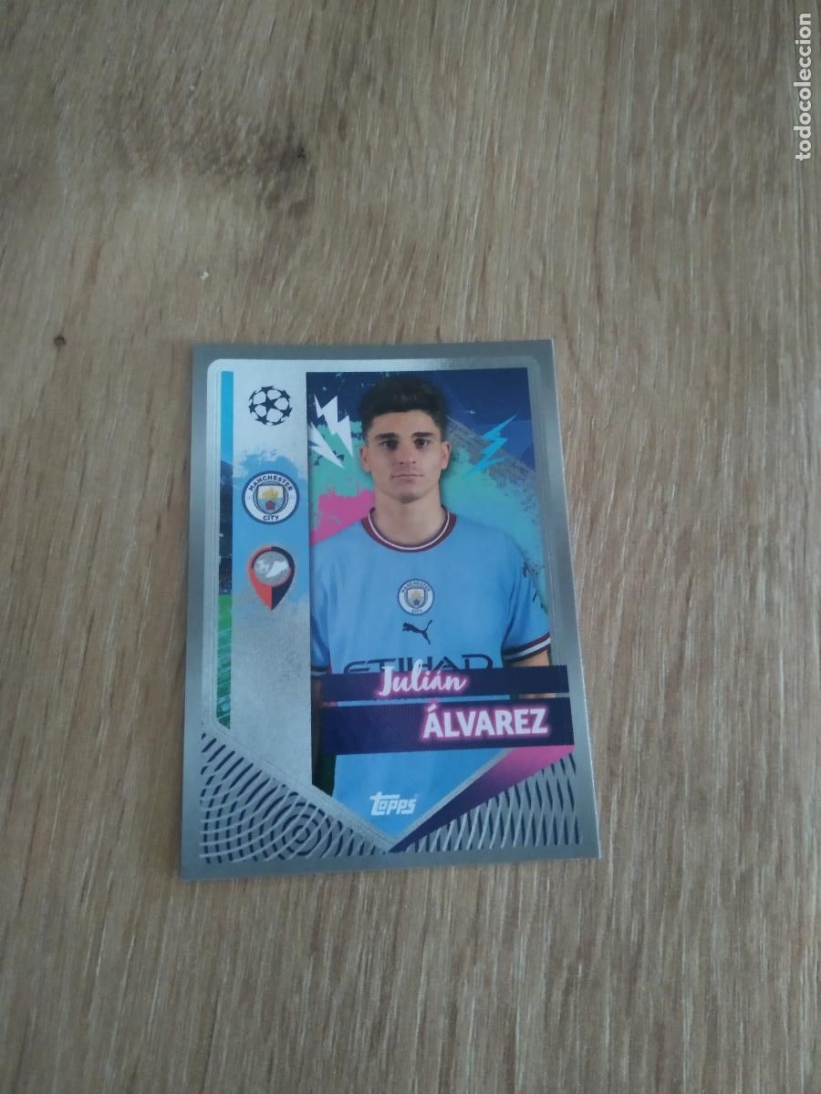 Cromos de F&uacute;tbol: 328 JULIAN ALVAREZ MANCHESTER CITY CROMO FUTBOL UEFA CHAMPIONS LEAGUE 2022-2023 TOPPS 22-23