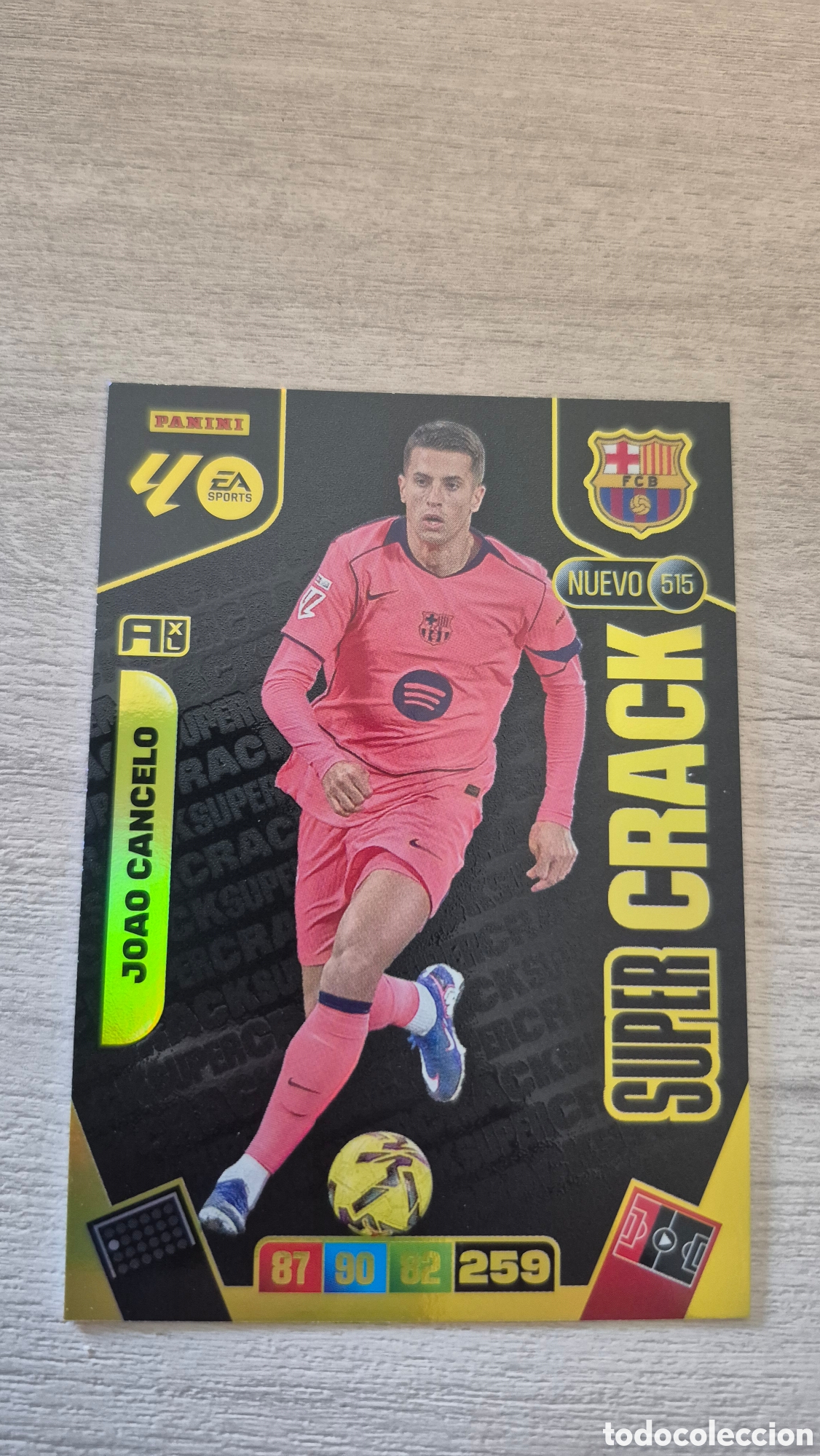 Cromos de F&uacute;tbol: N&deg;515 Nuevo Supercrack Joao Cancelo Adrenalyn 25/26