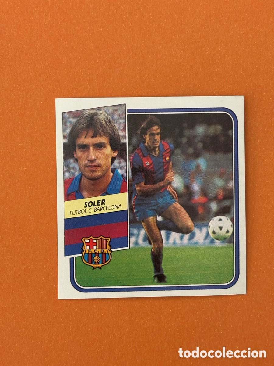 Cromos de F&uacute;tbol: F&uacute;tbol Club Barcelona - Soler - Ediciones Este Liga 1989-1990, 89-90 - Nunca pegado