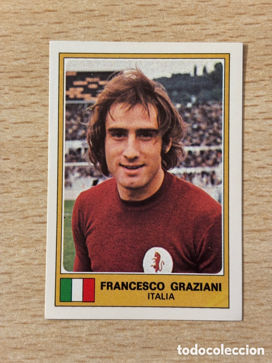 Cromos de F&uacute;tbol: # 147 Francesco Graziani Italia Euro Football 76 Panini sin pegar