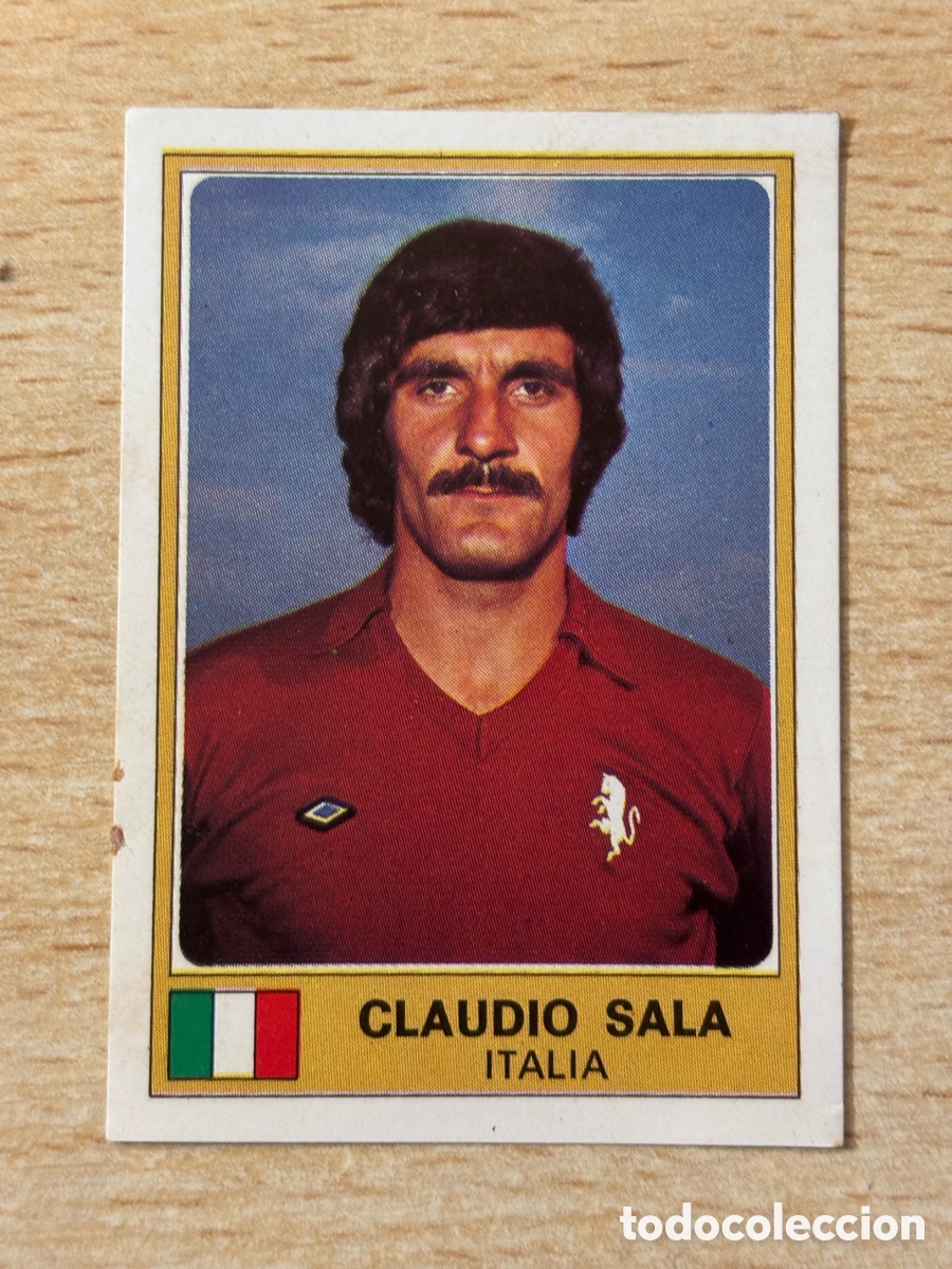 Cromos de F&uacute;tbol: # 149 Claudio Sala Italia Euro Football 76 Panini sin pegar. Ver trasera.