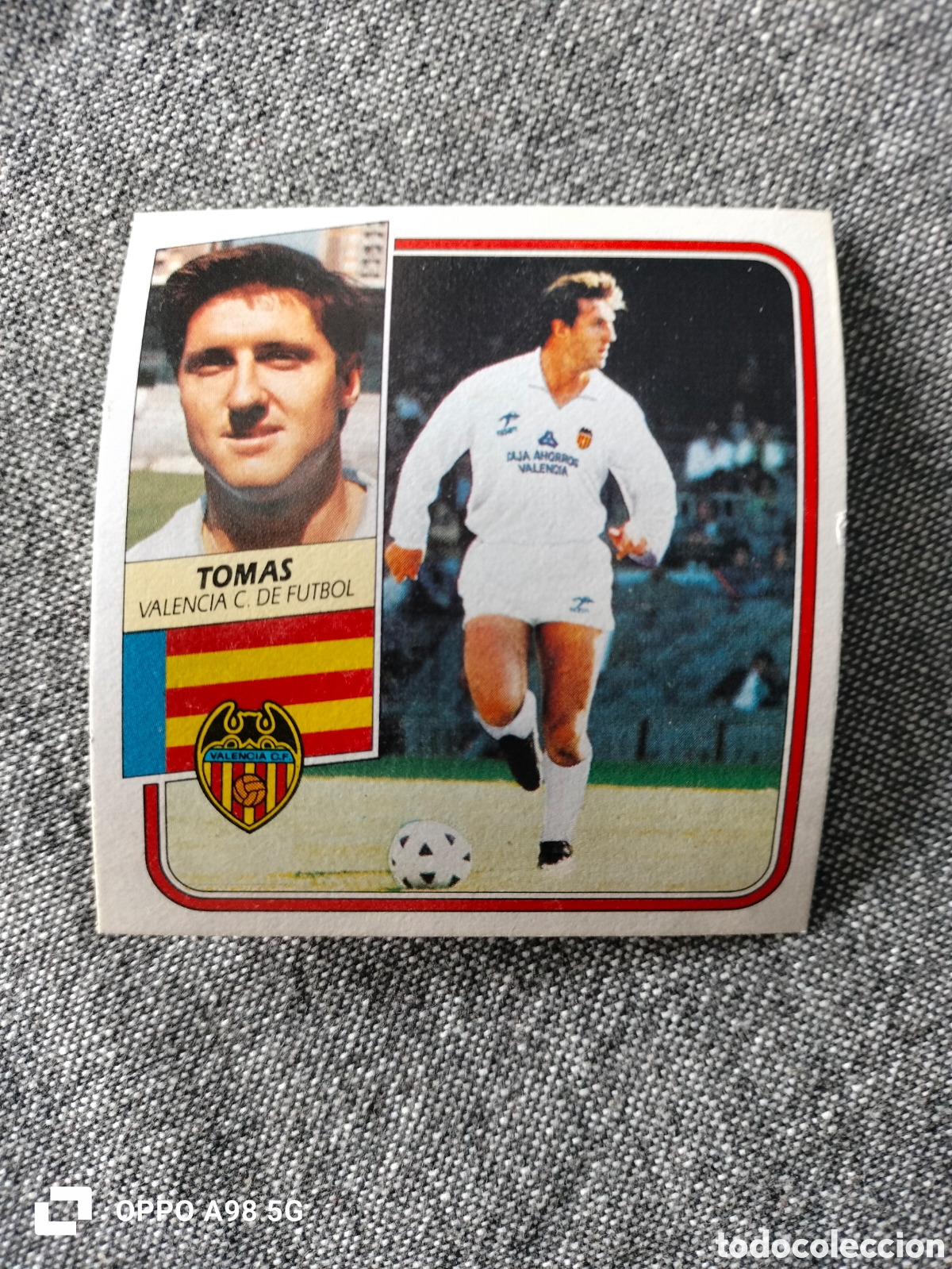 Figurine di Calcio: Cromo fichaje 9 versi&oacute;n Tom&aacute;s Valencia Ediciones Este liga temporada 89 90 1989 1990