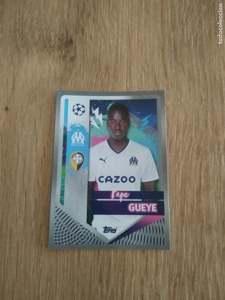 Figurine di Calcio: 339 PAPE GUEYE OLYMPIQUE MARSELLA CROMO FUTBOL UEFA CHAMPIONS LEAGUE 2022-2023 TOPPS 22-23