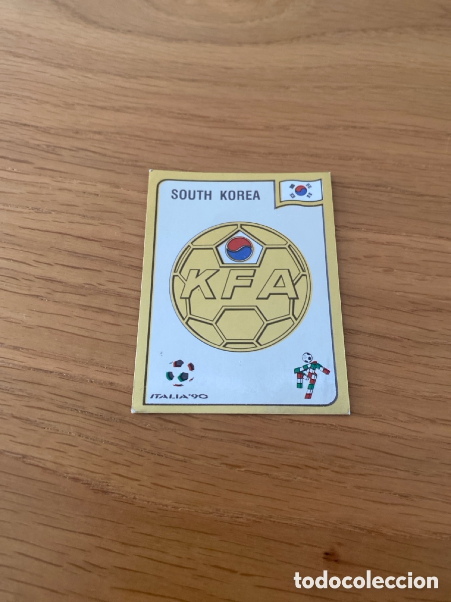 Cartes &agrave; collectionner de Football: Cromo panini mundial Italia 90 n&uacute;mero 316 escudo Korea Sur - Stickers album world cup Italy 1990