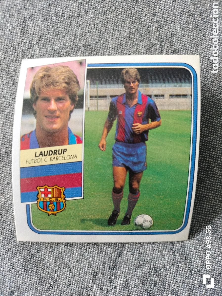 Cromos de Futebol: Cromo fichaje 18 Laudrup Barcelona Ediciones Este liga temporada 89 90 1989 1990