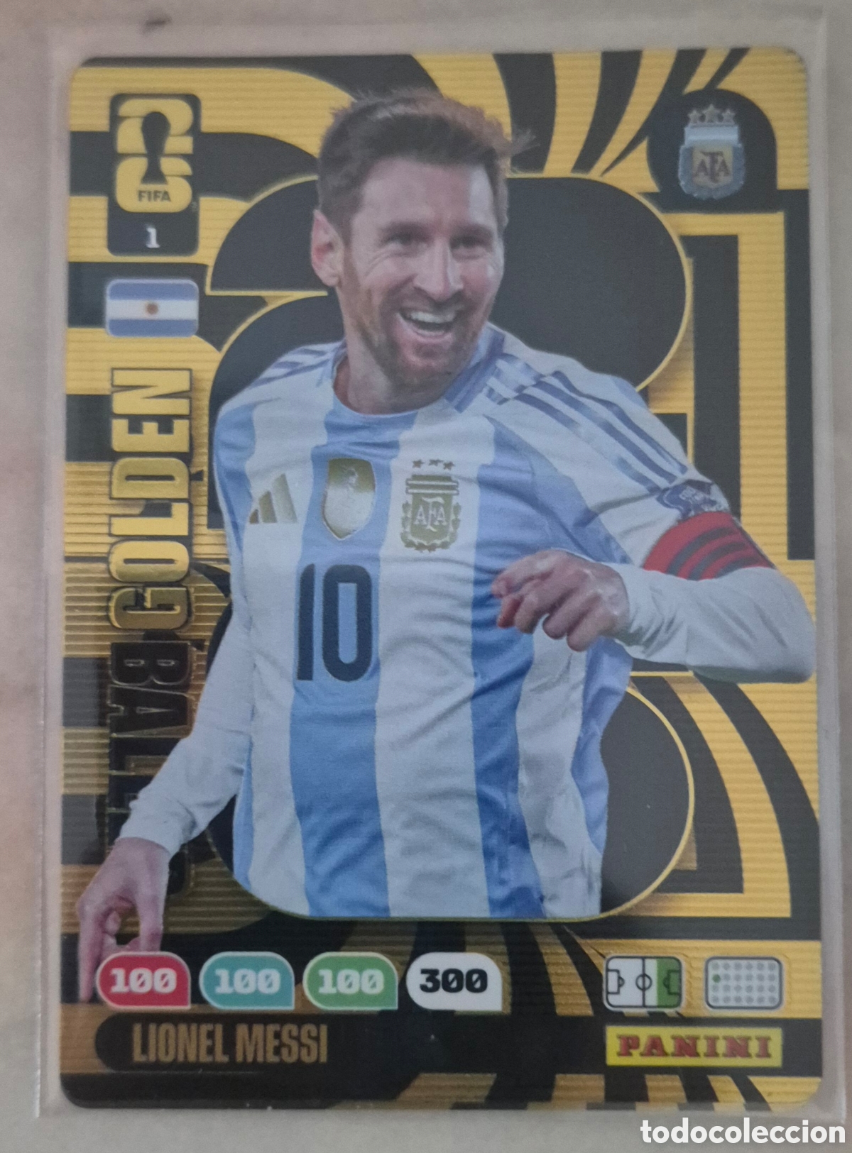 Cromos de F&uacute;tbol: 1 messi Argentina golden baller adrenalyn fifa world cup 2026