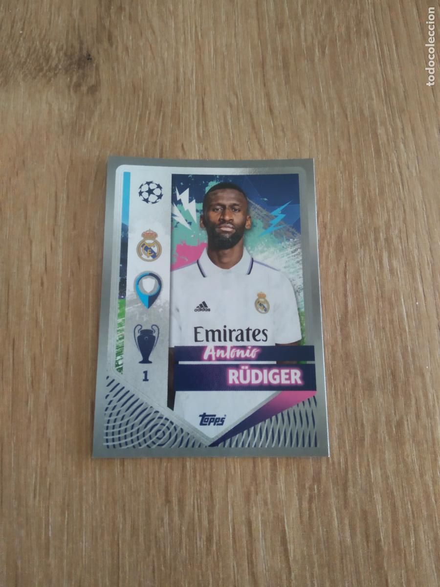 Cromos de F&uacute;tbol: 390 RUDIGER REAL MADRID CROMO FUTBOL UEFA CHAMPIONS LEAGUE 2022-2023 TOPPS 22-23