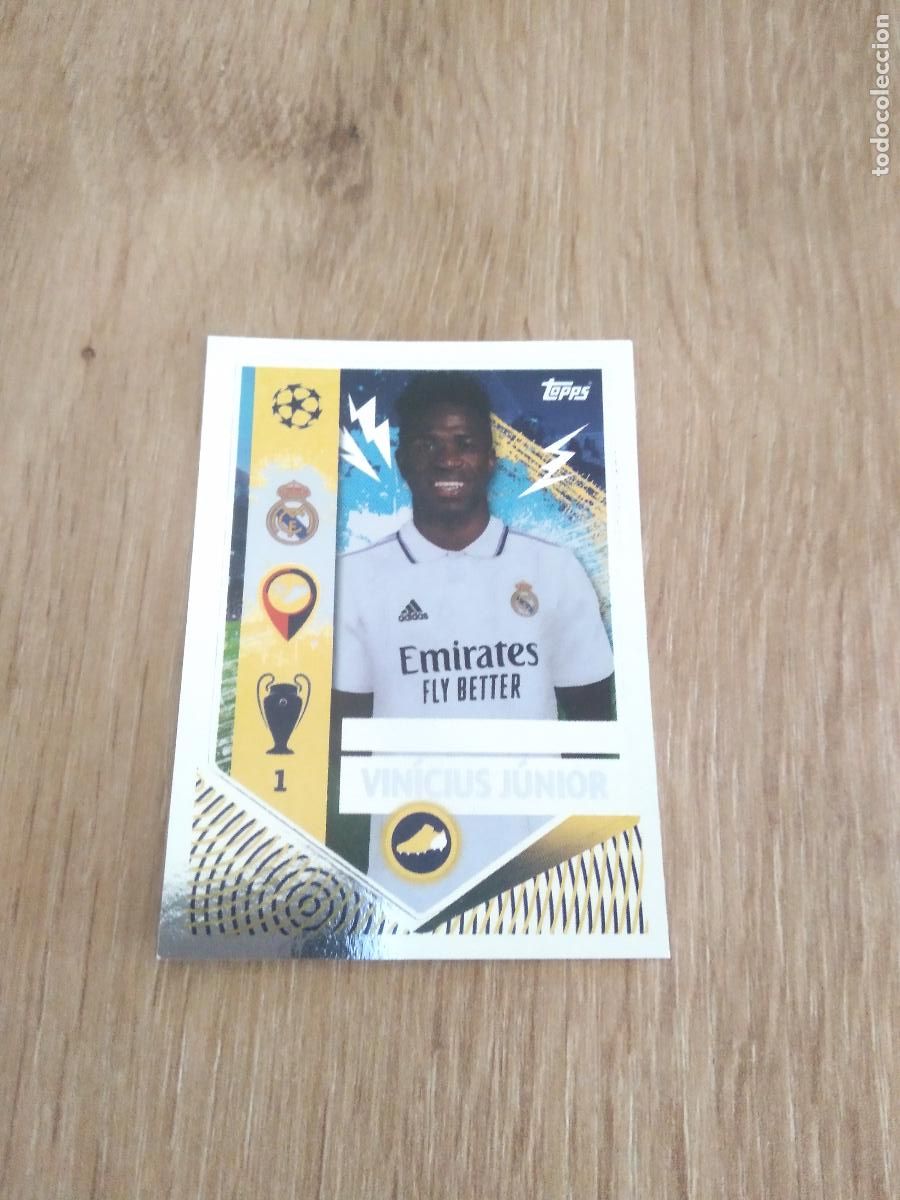 Football Stickers: 402 VINICIUS JUNIOR VINI JR REAL MADRID CROMO FUTBOL UEFA CHAMPIONS LEAGUE 2022-2023 TOPPS 22-23