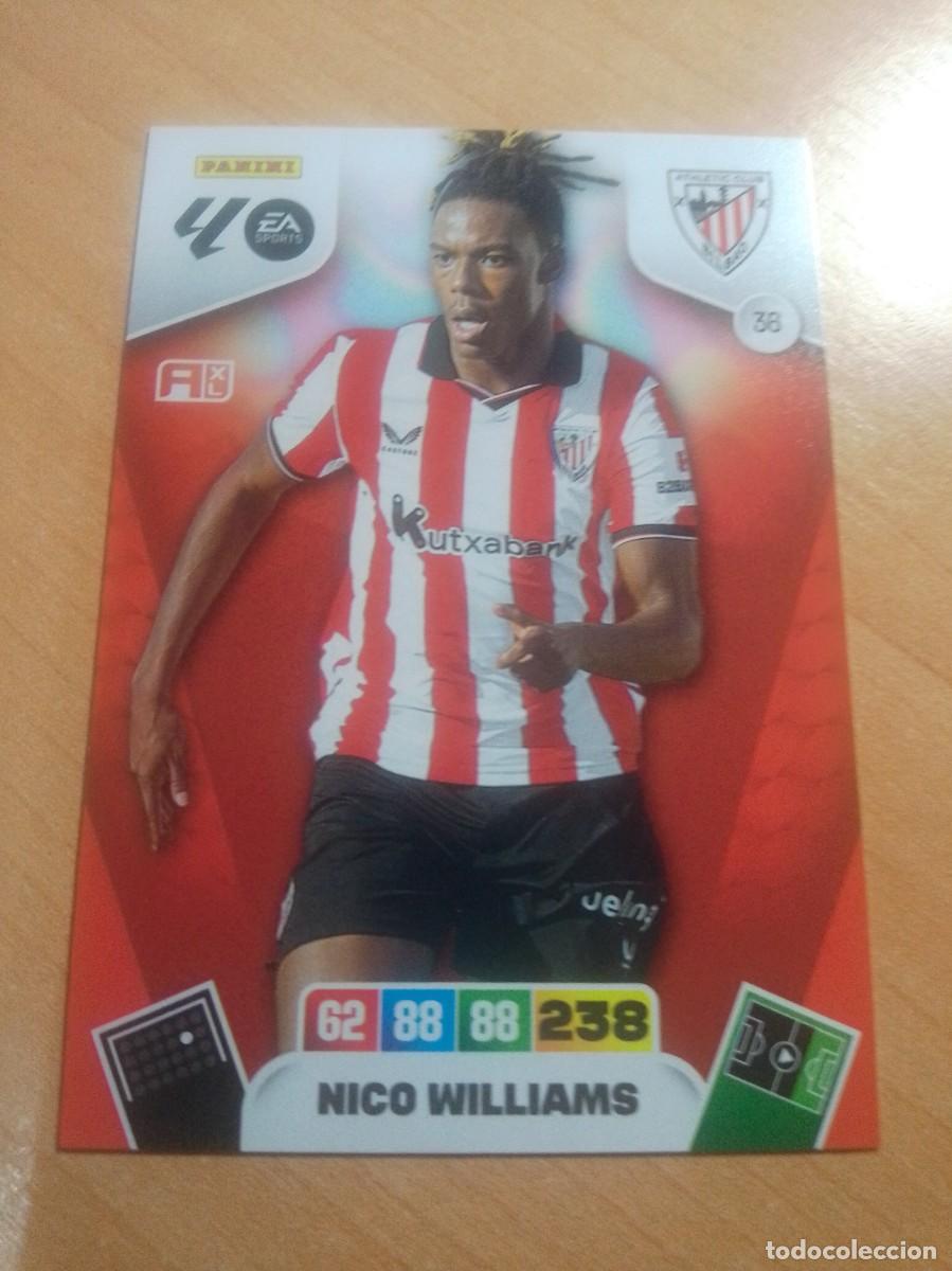 Cromos de F&uacute;tbol: 36 NICO WILLIAMS DEL ATHLETIC DE BILBAO 25 26 ADRENALYN XL 2025 2026 NUEVO
