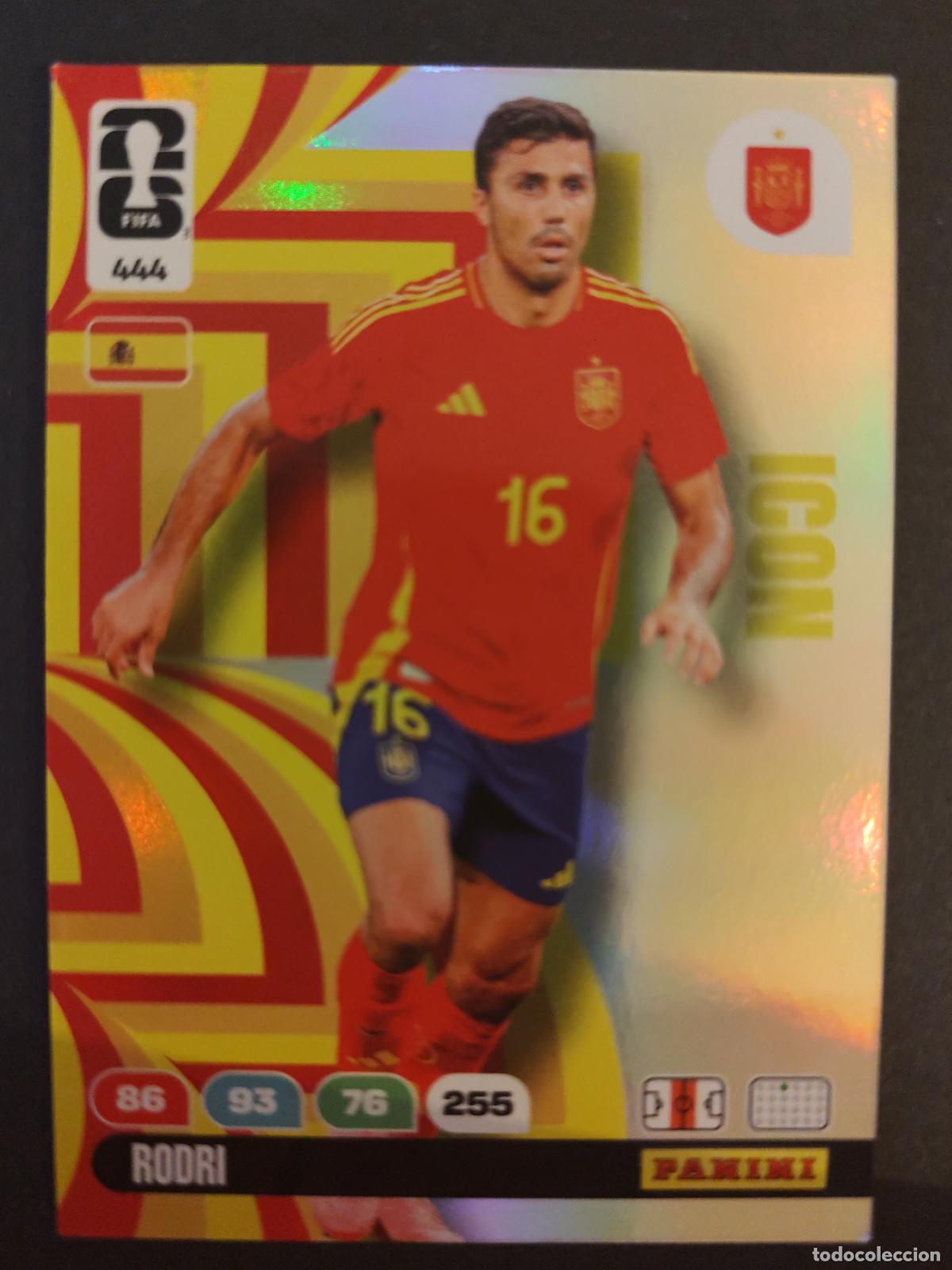 Cromos de F&uacute;tbol: 444 RODRI ICON ESPA&Ntilde;A ADRENALYN MUNDIAL FIFA WORLD CUP 2026 PANINI
