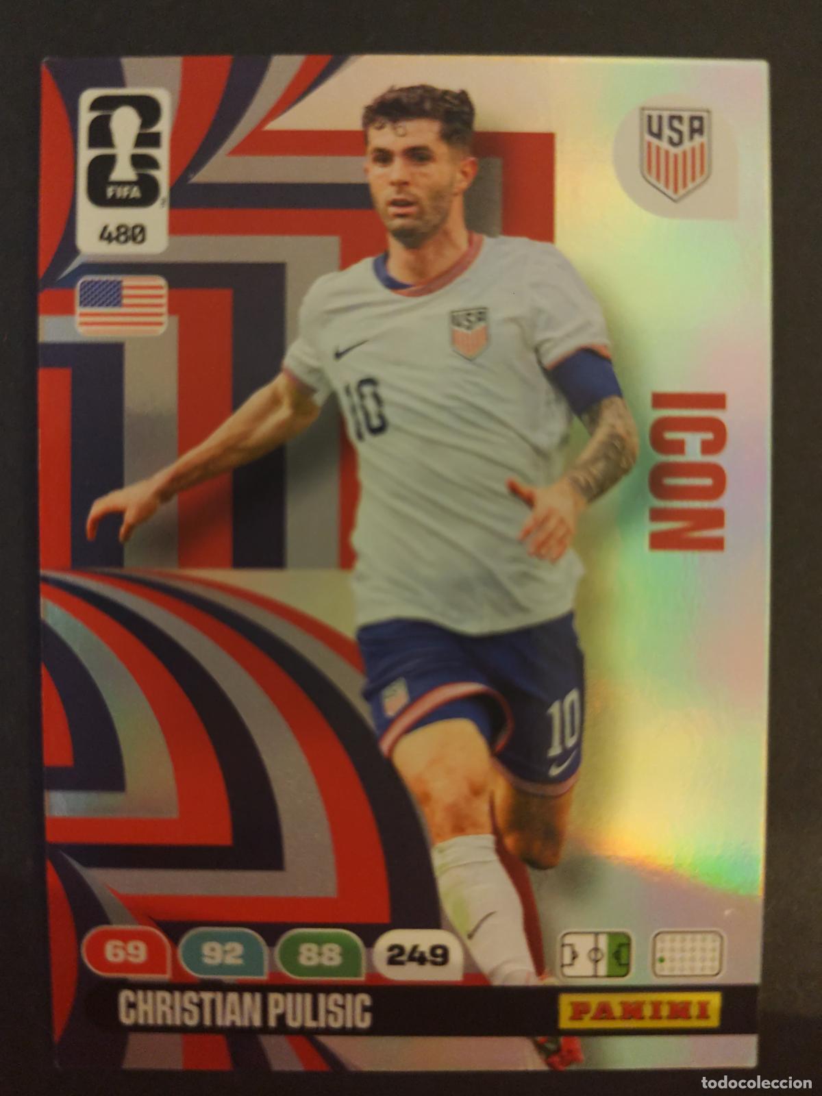 Cromos de F&uacute;tbol: 480 CHRISTIAN PULISIC ICON ESTADOS UNIDOS USA ADRENALYN MUNDIAL FIFA WORLD CUP 2026 PANINI