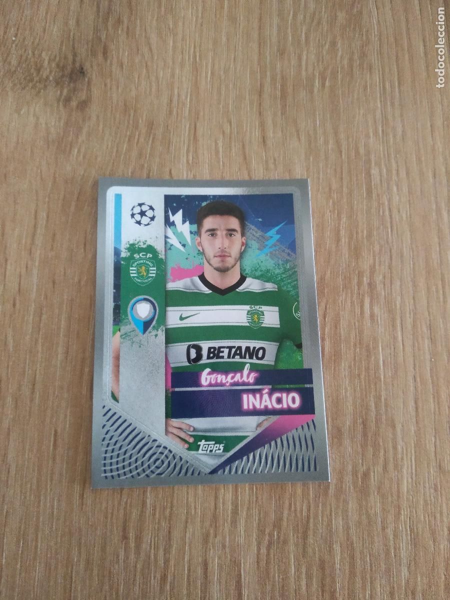 Figurine di Calcio: 448 GON&Ccedil;ALO INACIO SPORTING CLUB PORTUGAL CROMO FUTBOL UEFA CHAMPIONS LEAGUE 2022-2023 TOPPS 22-23