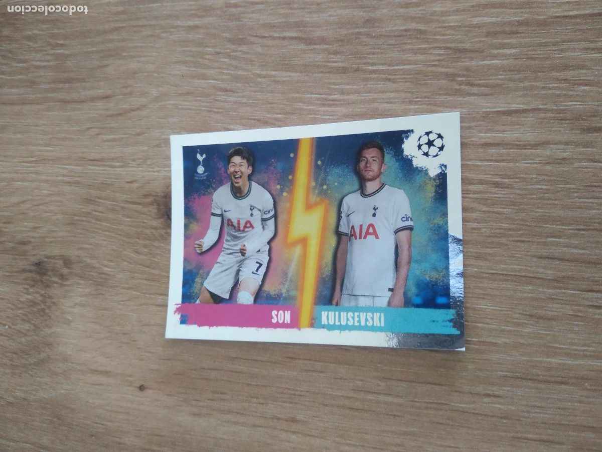 Fu&szlig;ball-Sticker: 476 SON KULUSEVSKI TOTTENHAM CROMO FUTBOL UEFA CHAMPIONS LEAGUE 2022-2023 TOPPS 22-23