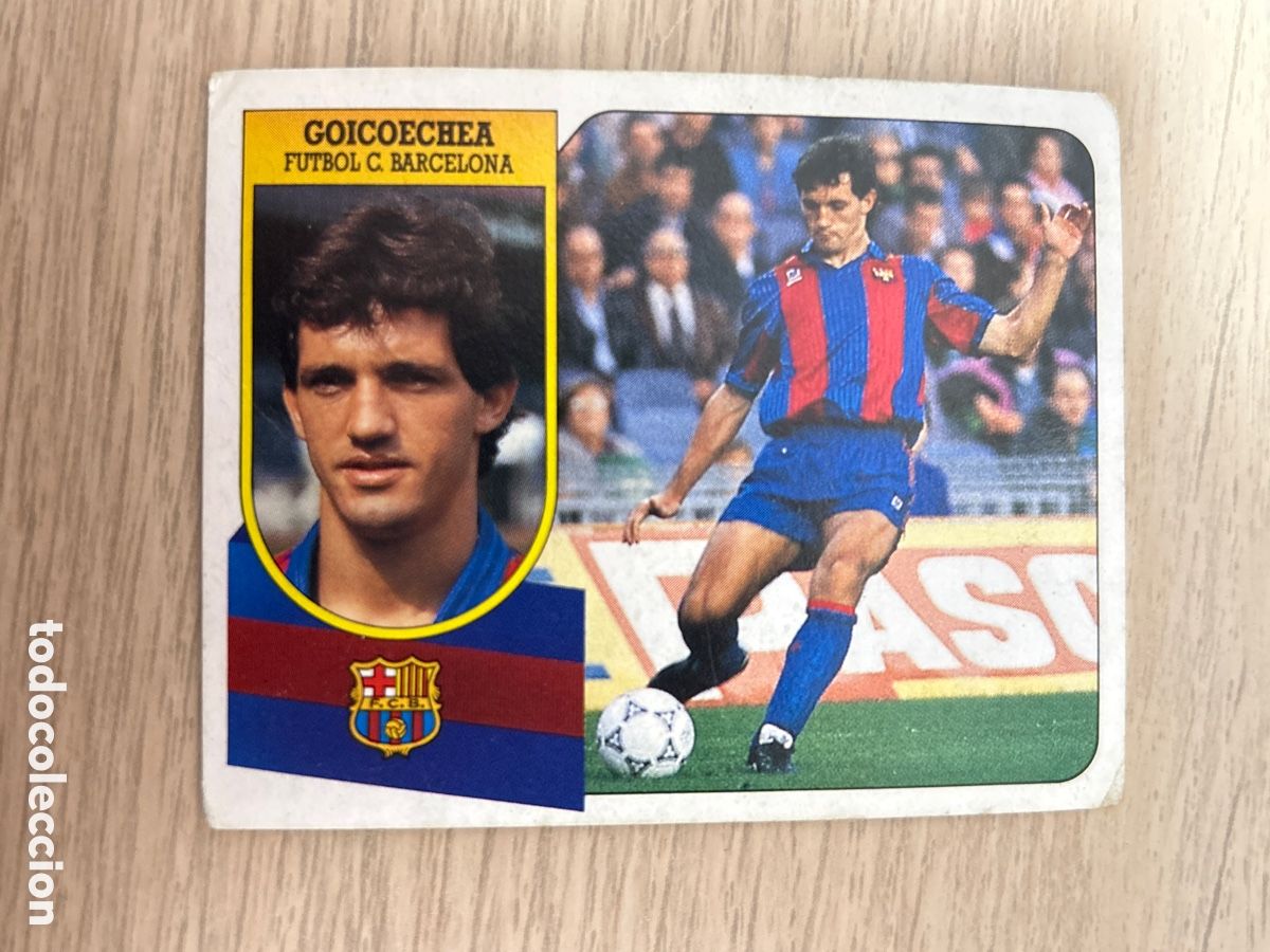 Cromos de F&uacute;tbol: GOICOECHEA F. C. BARCELONA LIGA ESTE 1991 1992 91 92 CARTON NUNCA PEGADO SIN PEGAR