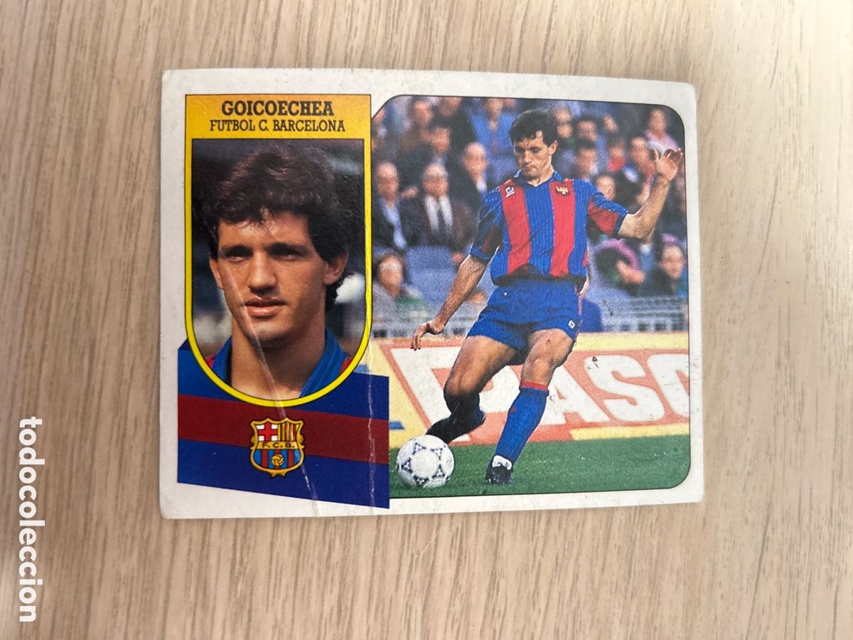 Cromos de F&uacute;tbol: GOICOECHEA F. C. BARCELONA LIGA ESTE 1991 1992 91 92 CARTON LEER NUNCA PEGADO SIN PEGAR