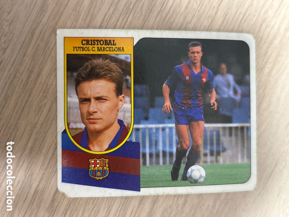 Cromos de F&uacute;tbol: CRISTOBAL F. C. BARCELONA LIGA ESTE 1991 1992 91 92 CARTON LEER NUNCA PEGADO SIN PEGAR