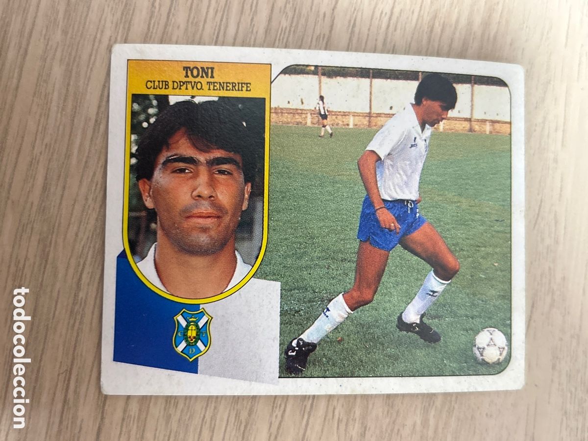 Football Stickers: TONI C. D. TENERIFE LIGA ESTE 1991 1992 91 92 CARTON SIN PEGAR NUNCA PEGADO